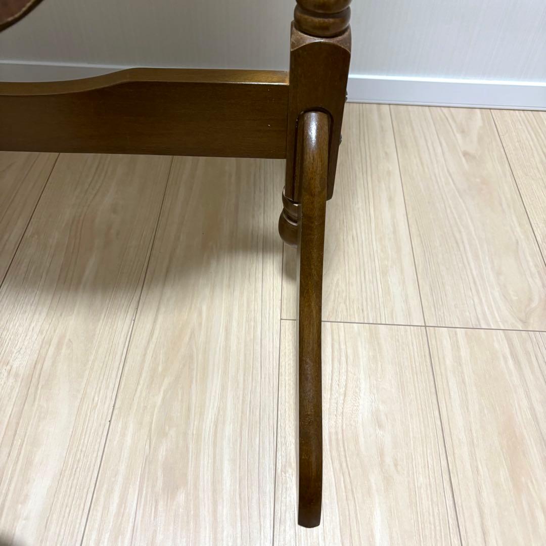 【美品】不二貿易 スタンドミラー 姿見 オーバル型 木製フレーム アンティーク調