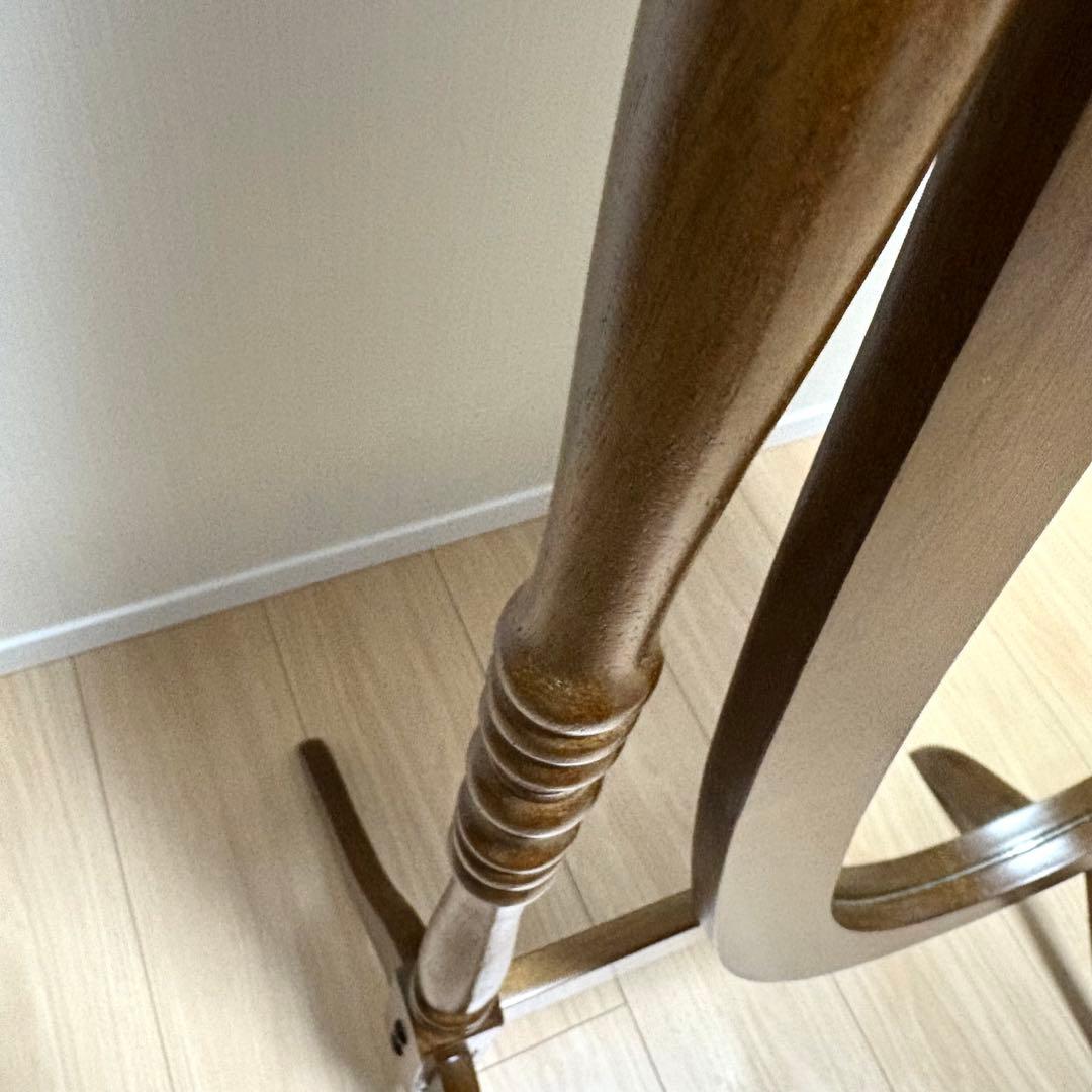 【美品】不二貿易 スタンドミラー 姿見 オーバル型 木製フレーム アンティーク調