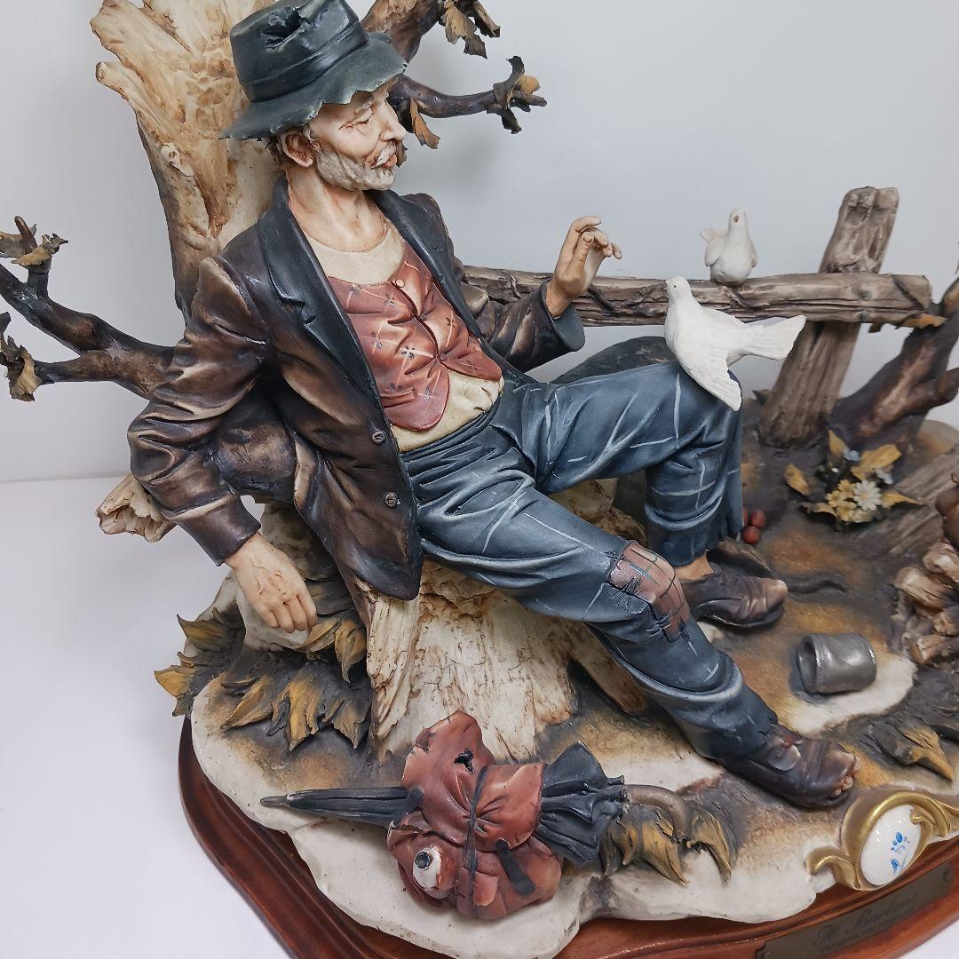 Y3332-1 イタリア カポディモンテ 陶器製 フィギュリン 人形　ten