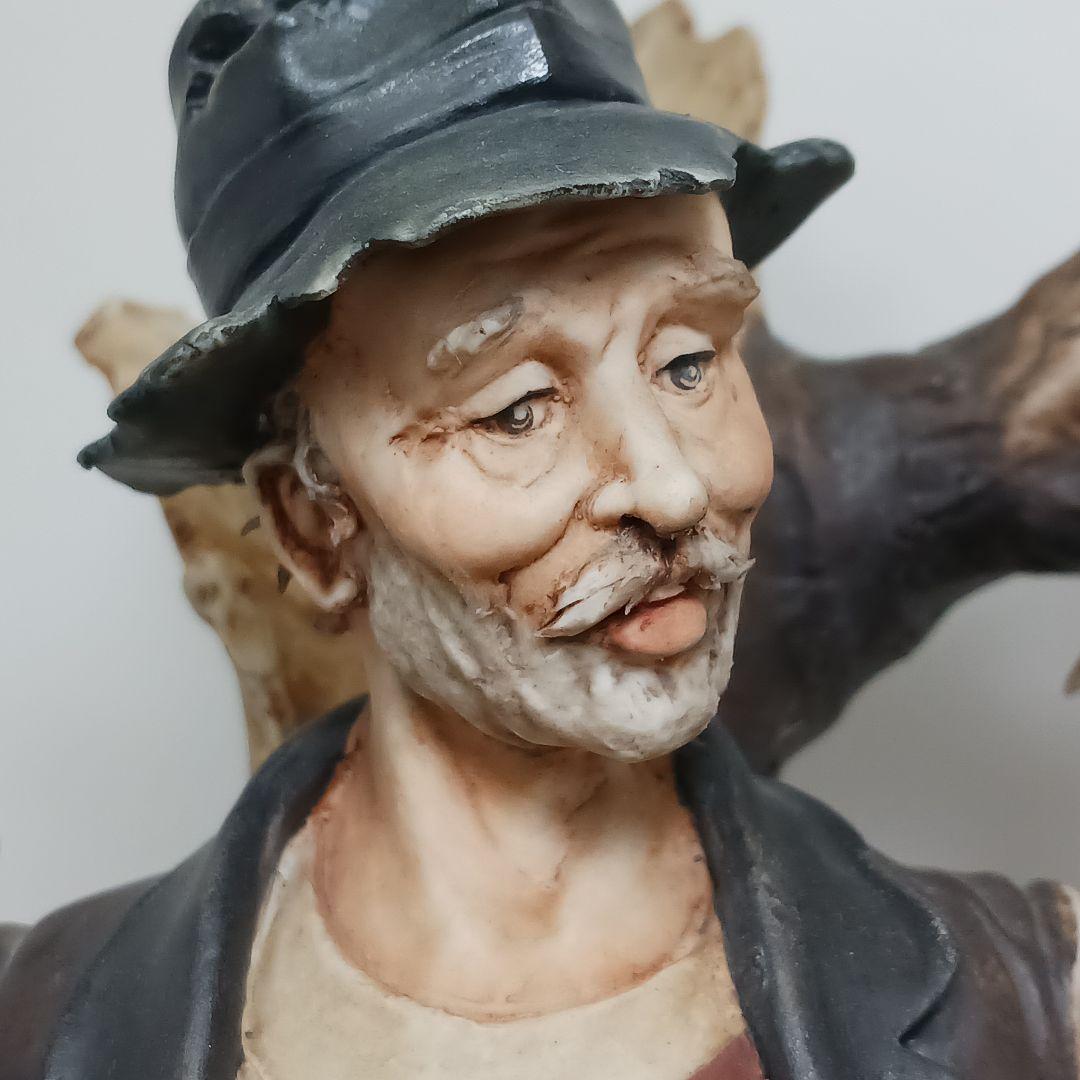 Y3332-1 イタリア カポディモンテ 陶器製 フィギュリン 人形　ten