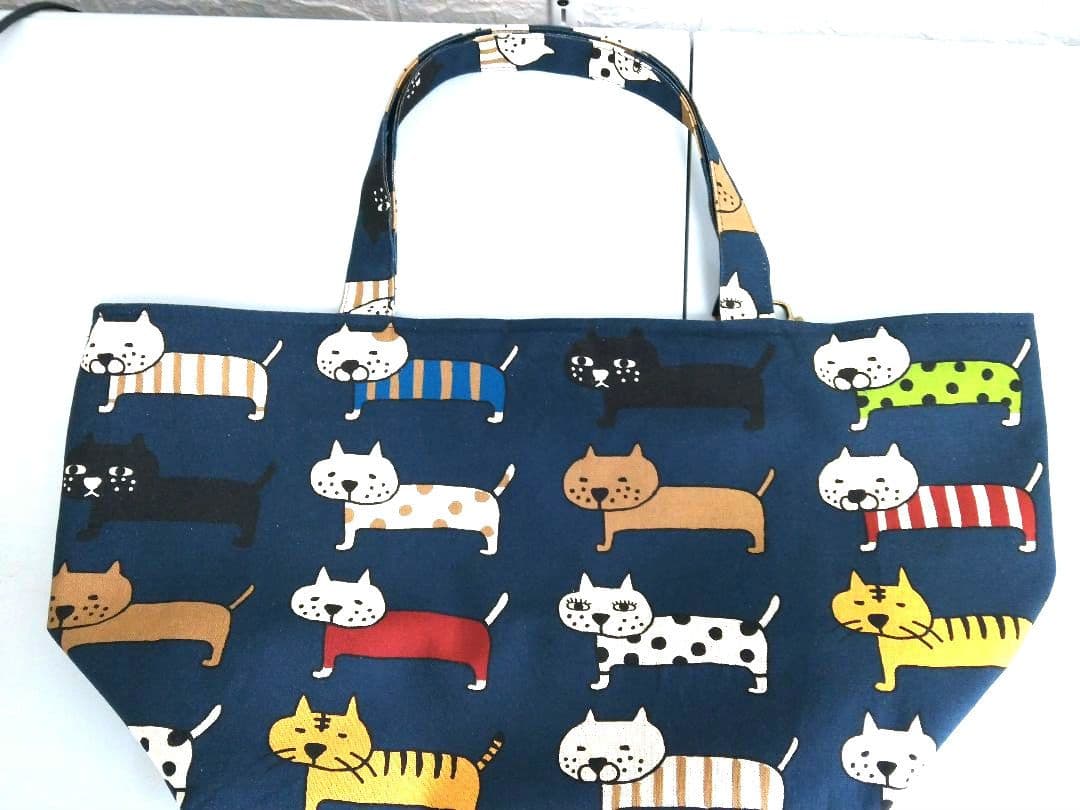 専用 コットンこばやしビッグ猫柄・ご希望寸法・ご希望裏生地整列猫エコバック3点