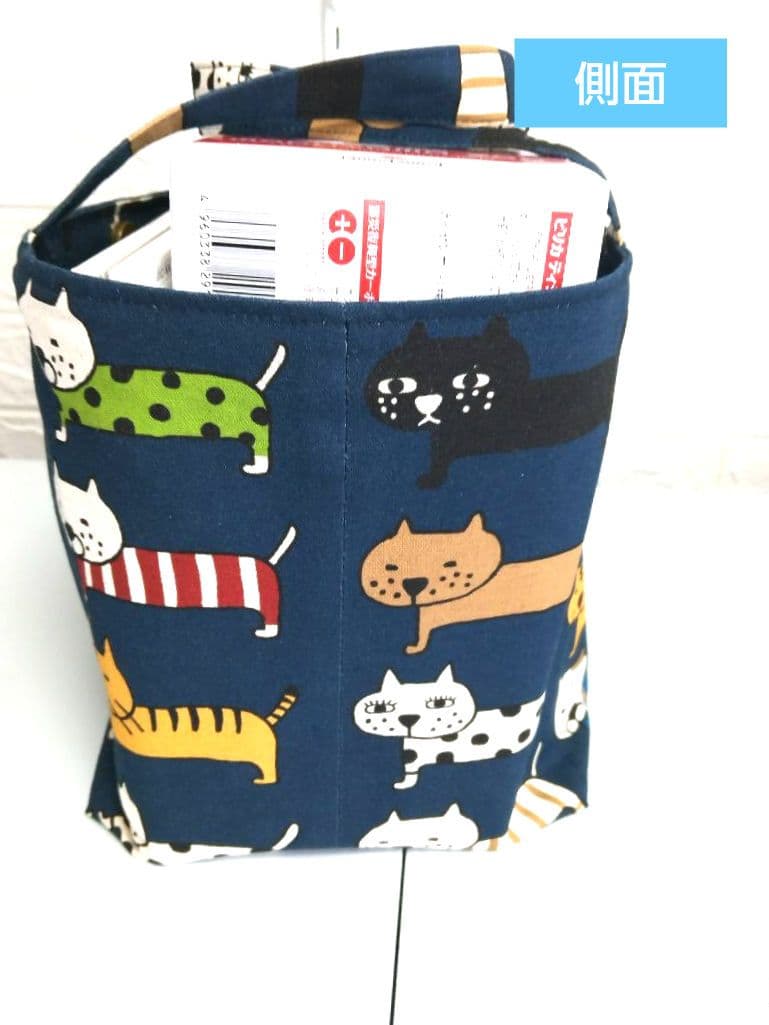 専用 コットンこばやしビッグ猫柄・ご希望寸法・ご希望裏生地整列猫エコバック3点