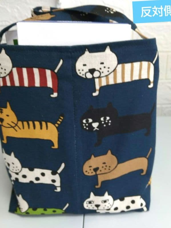 専用 コットンこばやしビッグ猫柄・ご希望寸法・ご希望裏生地整列猫エコバック3点