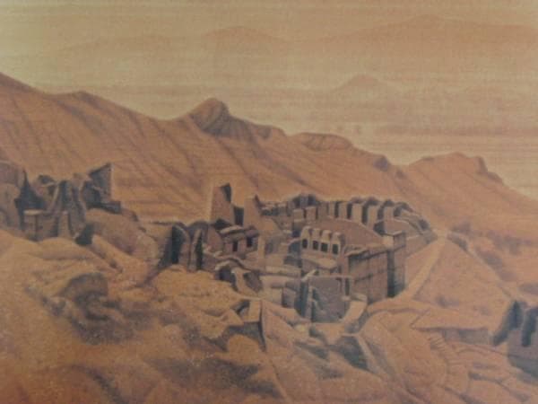 平山　郁夫、ガンダーラの遺跡、希少画集画、新品額装付、状態良好
