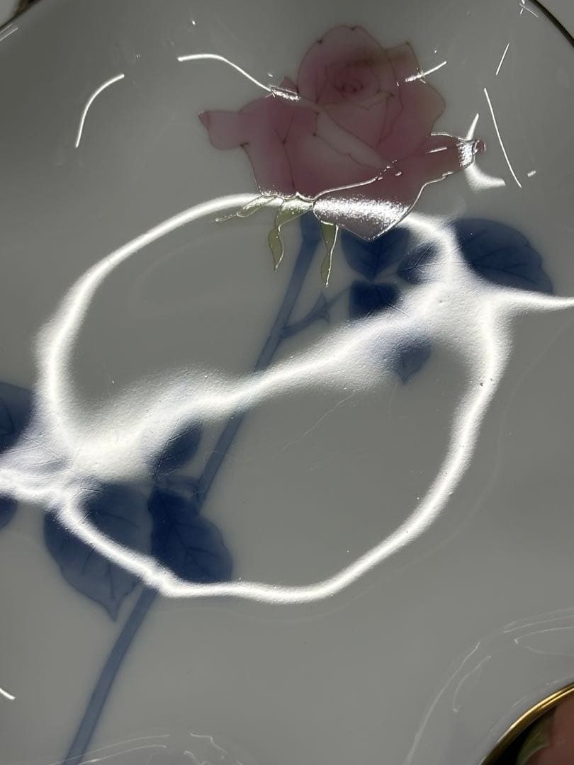 【美品】香蘭社　イングリッシュローズ　銘々皿　　9053-FAL4 5P