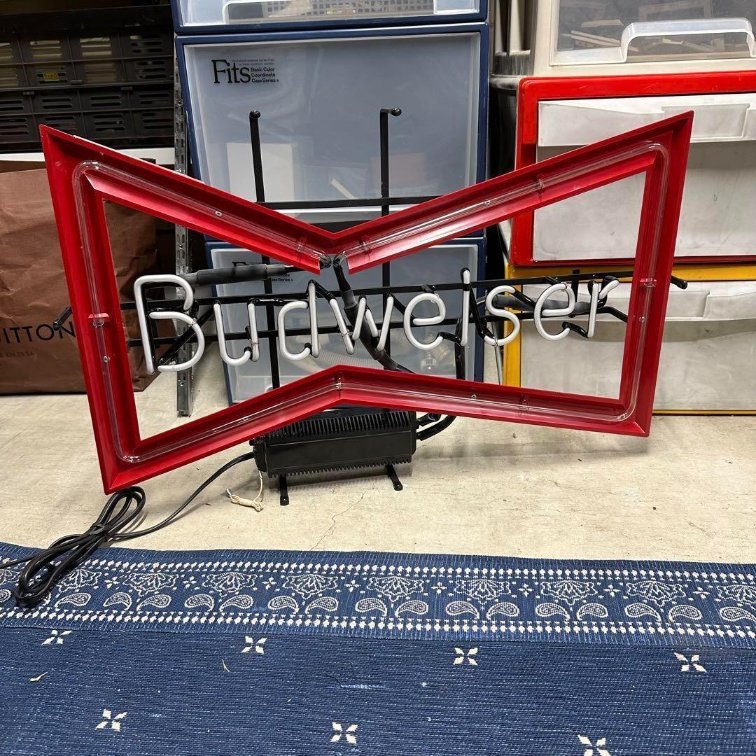 新品　希少　当時物　バドワイザー アンティーク　 看板　 ネオン管