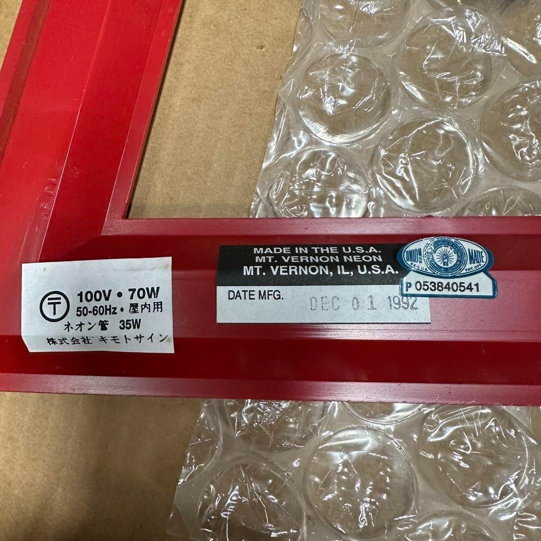 新品　希少　当時物　バドワイザー アンティーク　 看板　 ネオン管