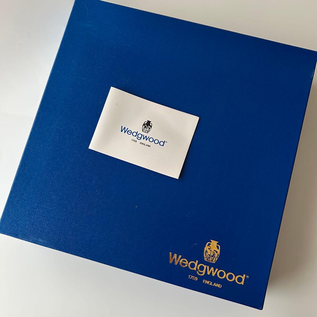 【未使用】ウェッジウッド　ブルーサイアム　スクエア プレート　B&B 黒壺　廃盤