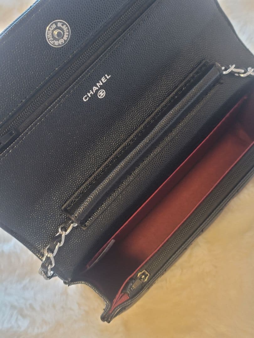 ノベルティ CHANEL ブラック キルティング ショルダーバッグ