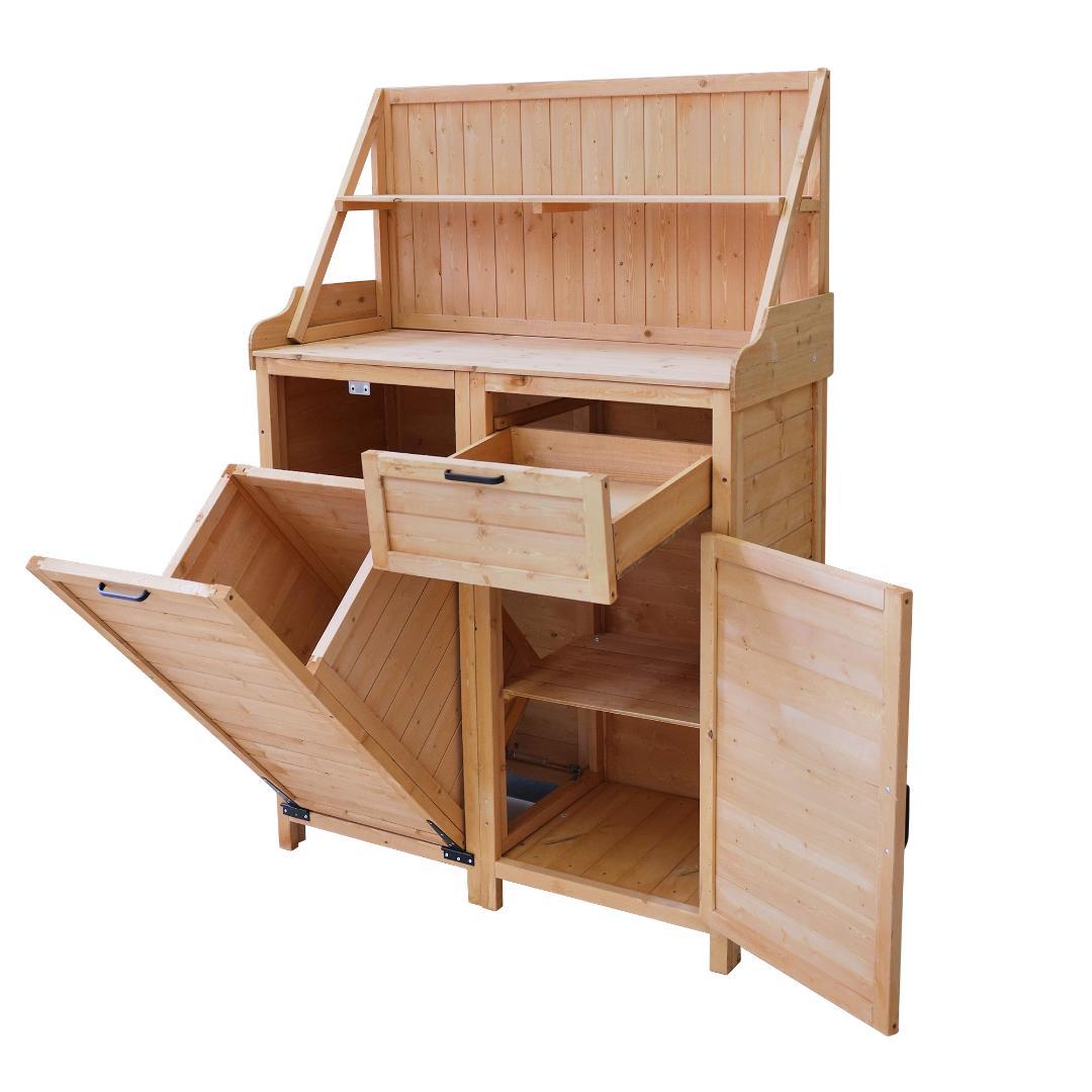 キャビネット　天然杉　収納庫　木製物置き　屋外収納　NATURAL