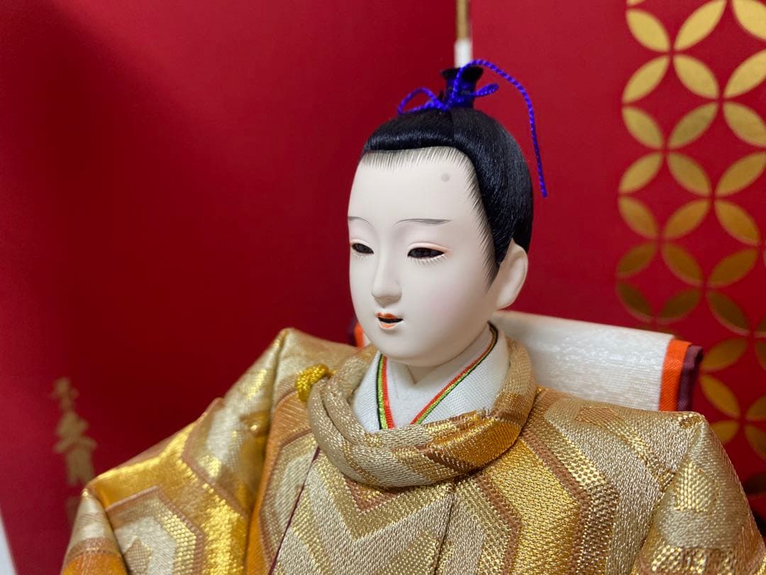 東京久月監修　雛人形　親王飾り・伝統工芸士　二世　光匠作・作家者・名前プレート付