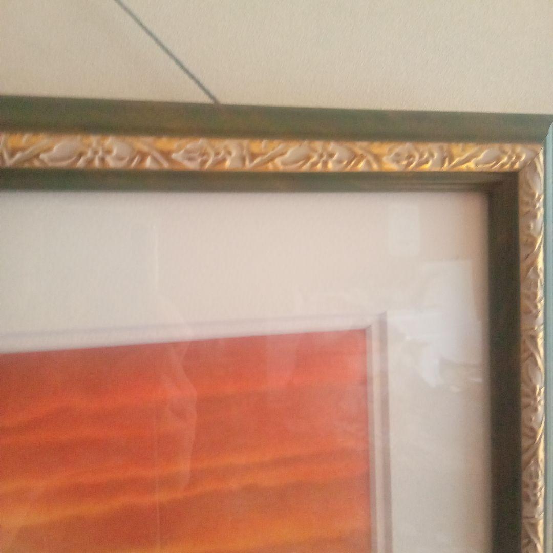 色鉛筆画家安藤勇寿少年の日「泣きむし」額付き絵