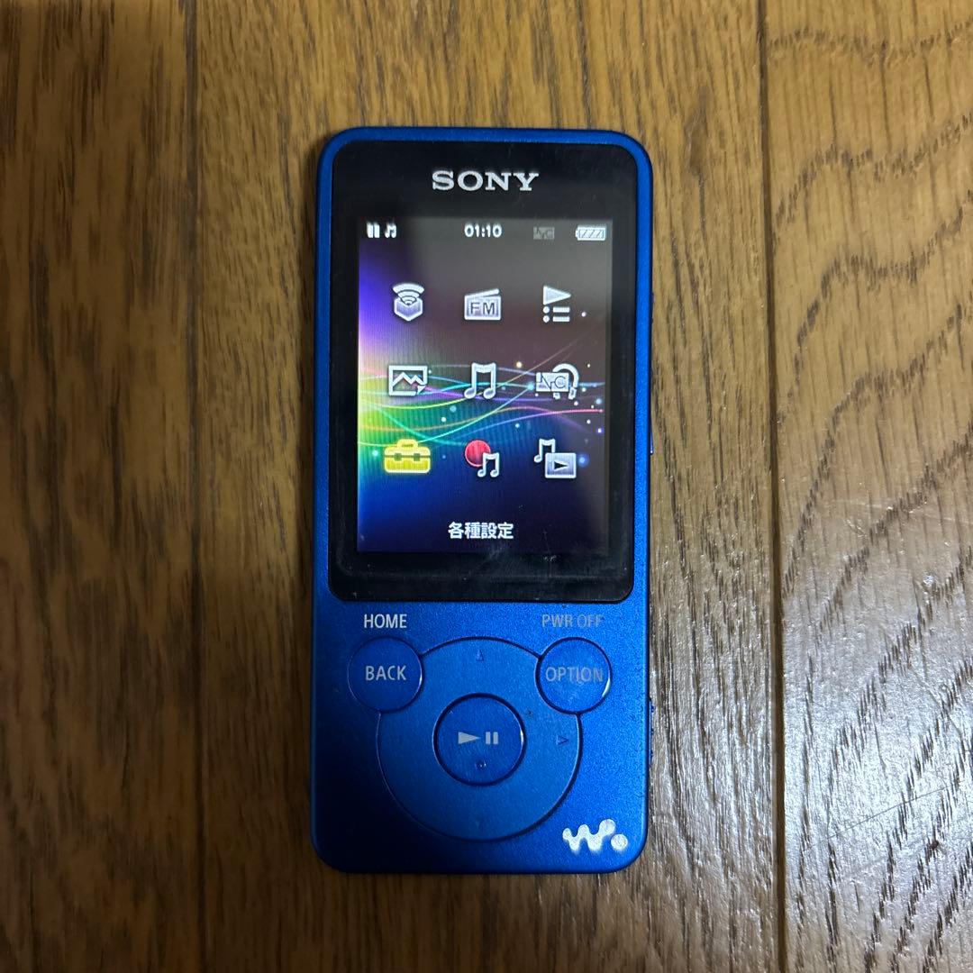 SONY ウォークマン NW-E083 ブルー 4GBスピーカー充電ケーブル付き