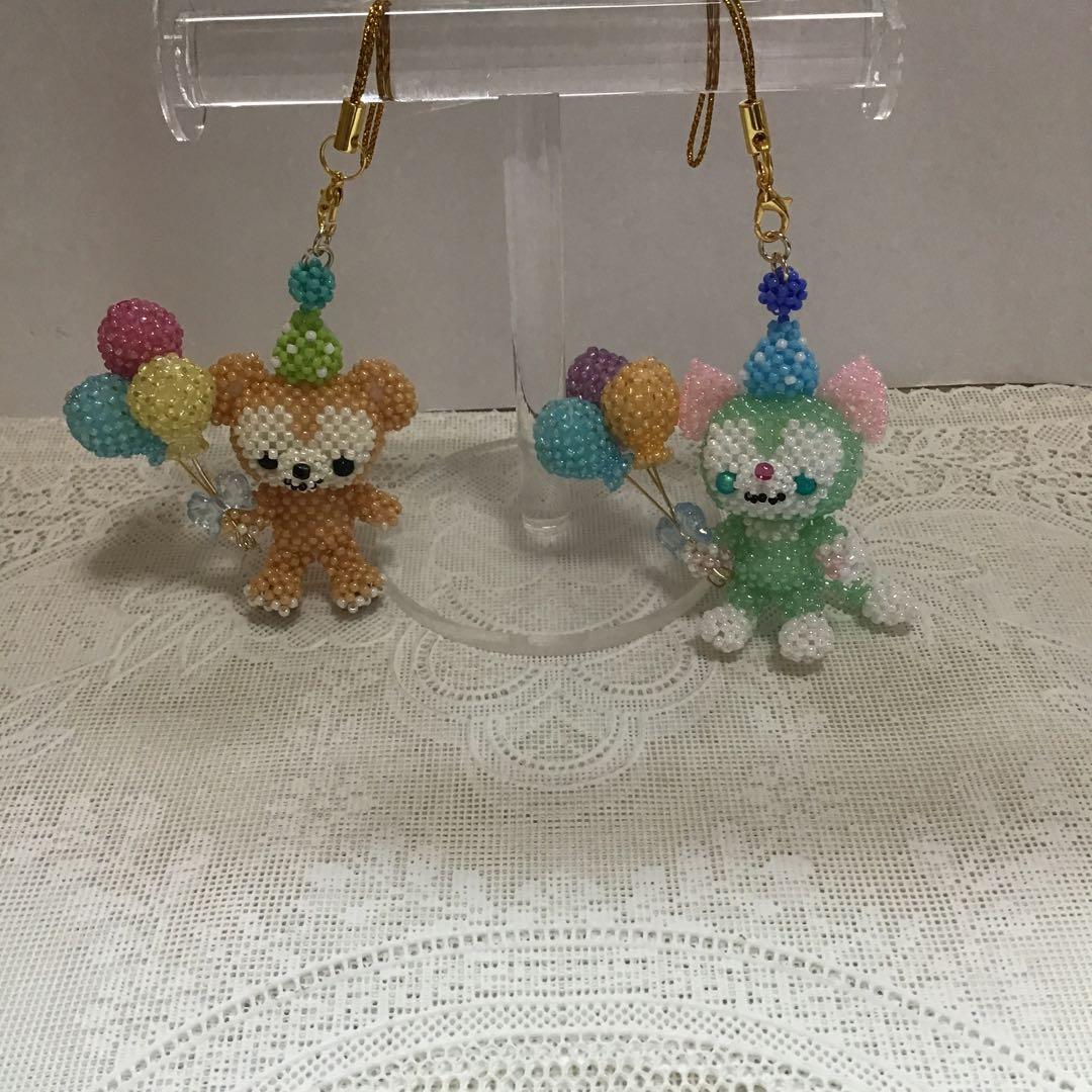 ビーズ完成品　ストラップ（風船）