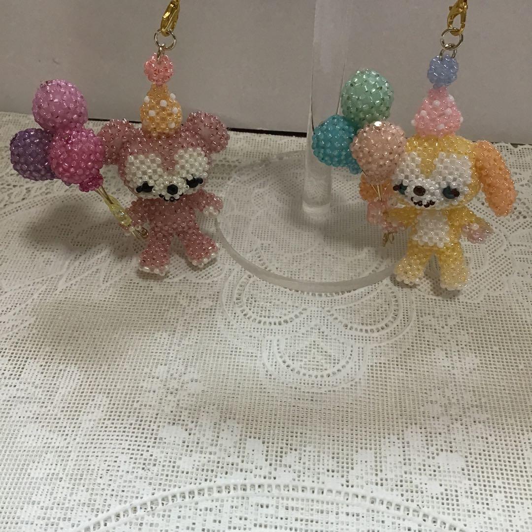 ビーズ完成品　ストラップ（風船）