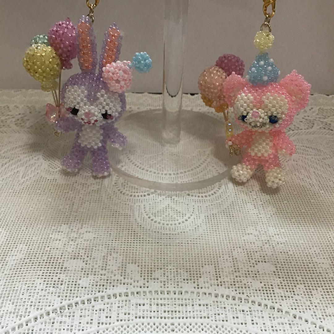ビーズ完成品　ストラップ（風船）