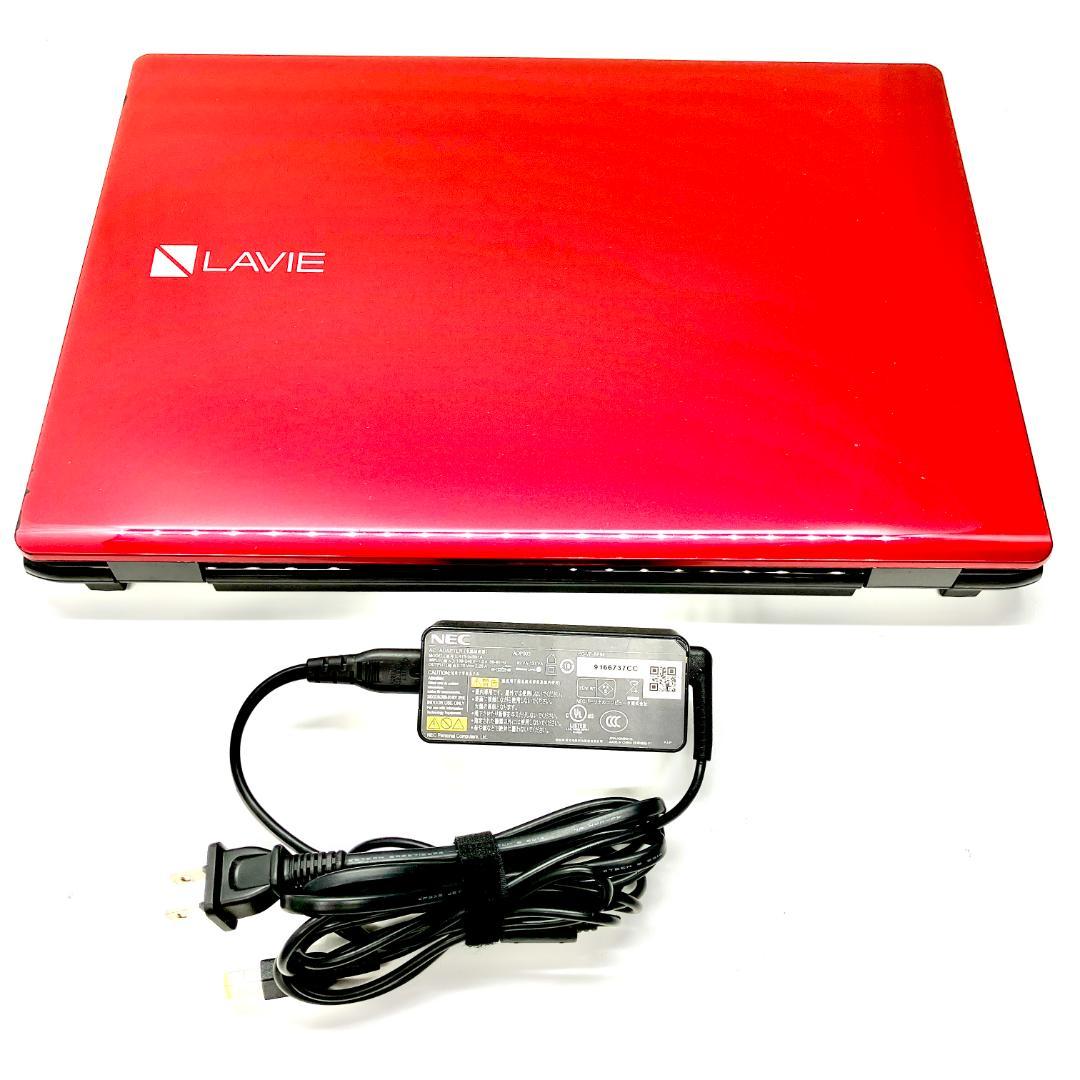 ✨Blu-ray見れる✨大画面❗大容量❗カメラ付 すぐ使えるノートパソコン 艶赤