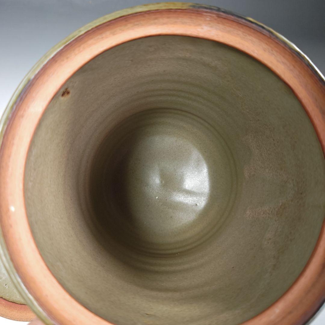 イ307 『松古窯藤山造　絵唐津水指』『竹文竹耳　共箱』さど