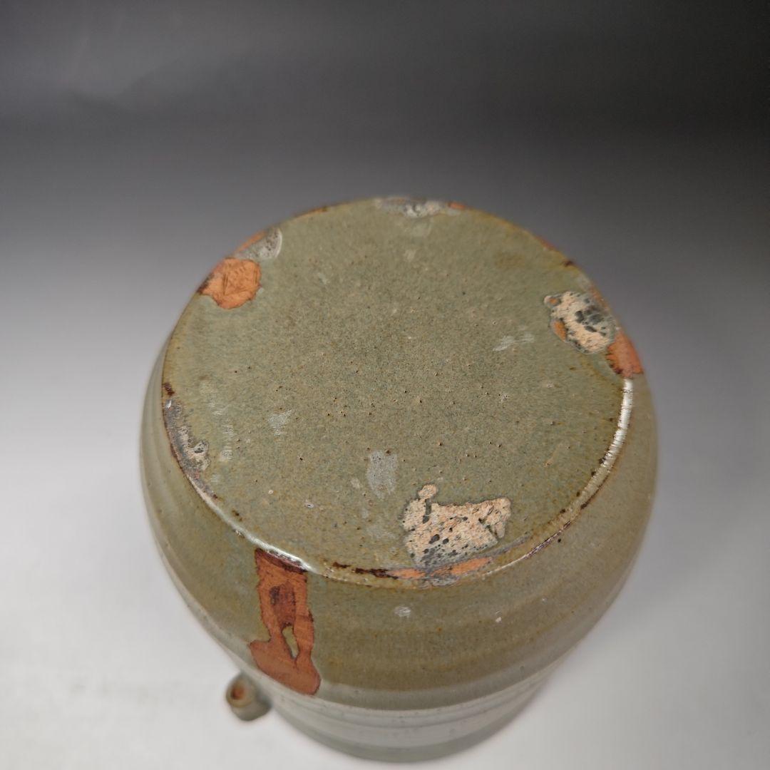 イ307 『松古窯藤山造　絵唐津水指』『竹文竹耳　共箱』さど