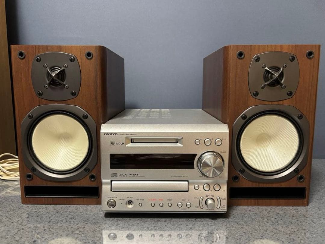 ONKYO ミニコンポ シルバー/ブラウン