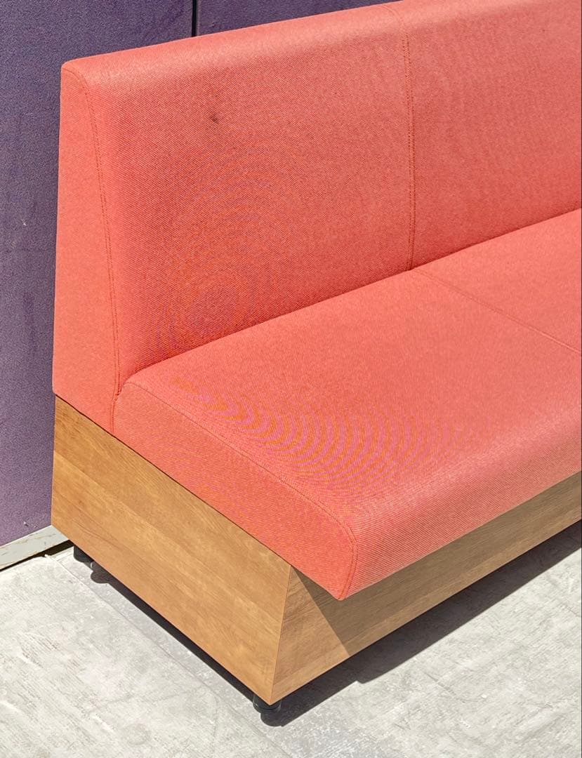 Kobayashi ベンチソファ 2〜3人掛け ファブリックソファ カフェ家具