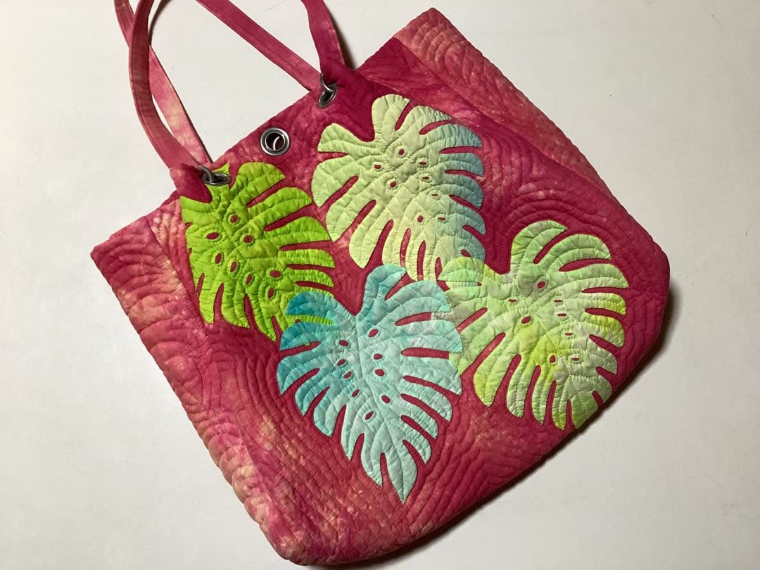 ハンドメイド　ハワイアンビックショルダーバック
