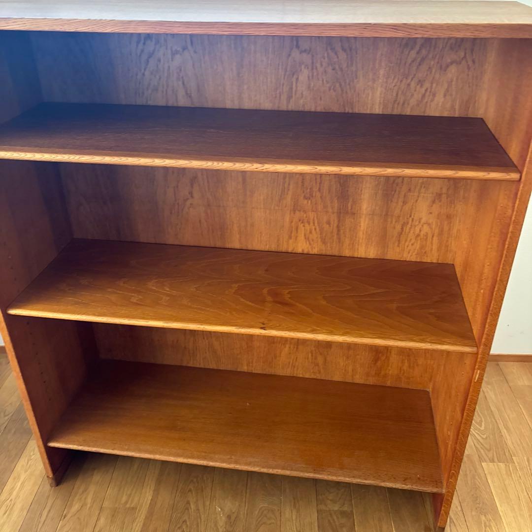 ウェーグナー　木製ブラウンオープンシェルフ 3段