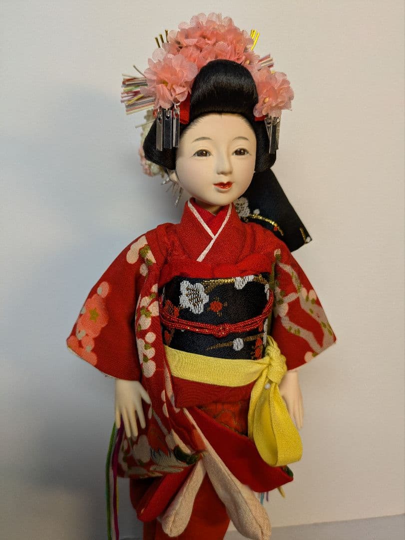 手足稼働　1/6　胡粉仕上げのヘッド付ドール　禿『乙羽』衣装スタンド付き