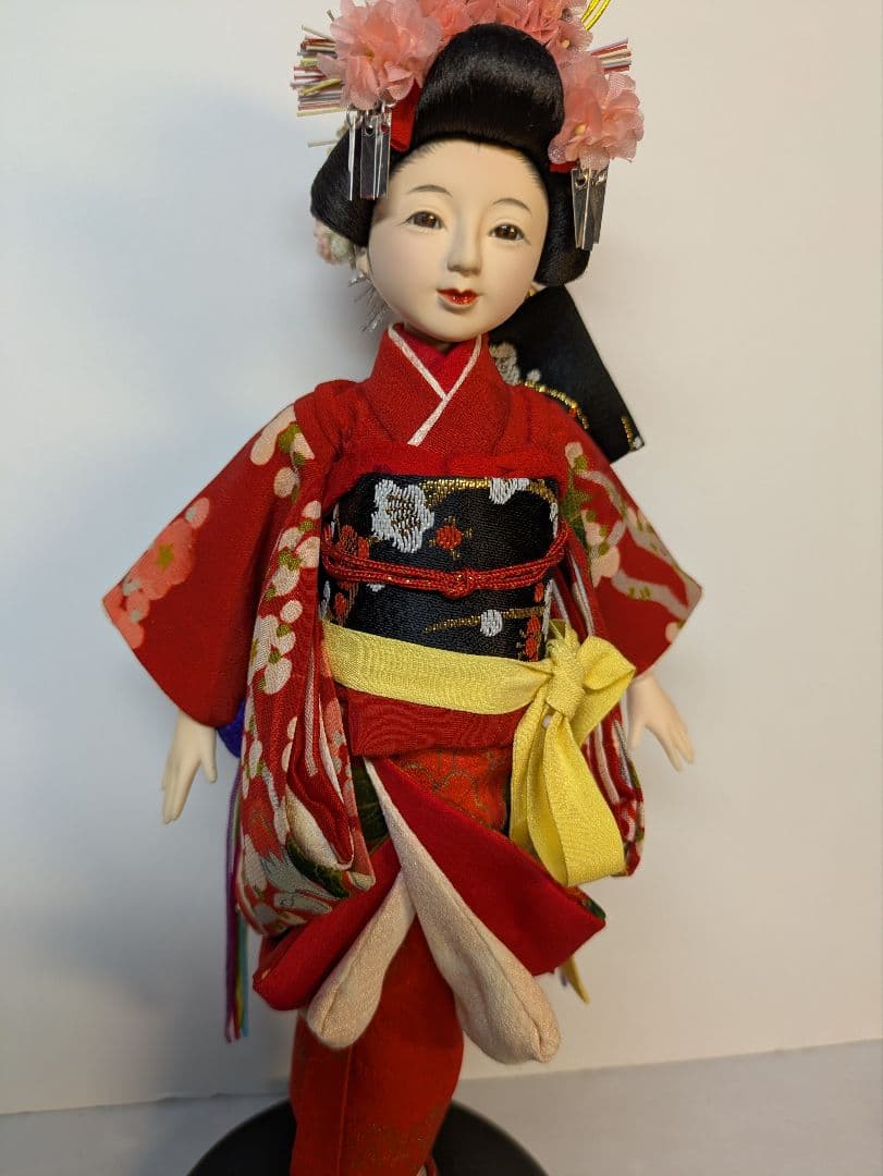 手足稼働　1/6　胡粉仕上げのヘッド付ドール　禿『乙羽』衣装スタンド付き