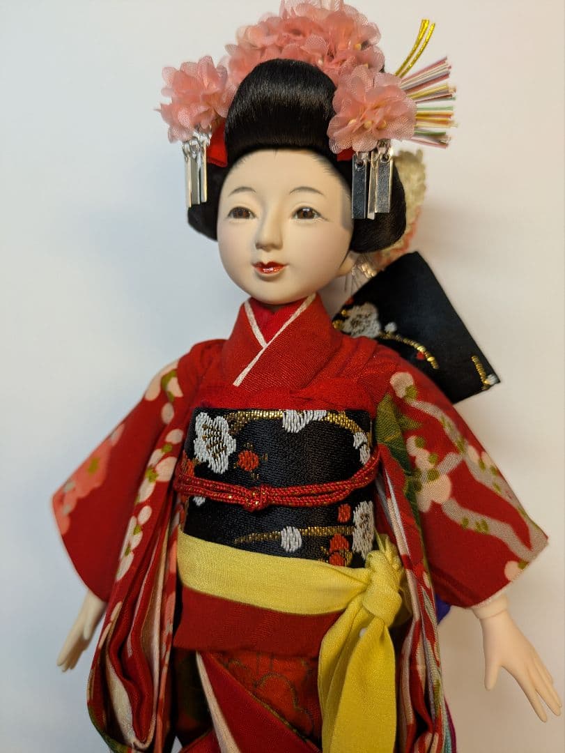 手足稼働　1/6　胡粉仕上げのヘッド付ドール　禿『乙羽』衣装スタンド付き