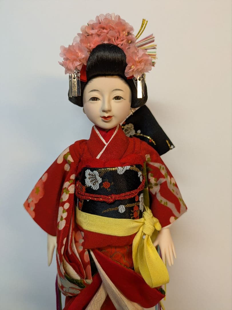 手足稼働　1/6　胡粉仕上げのヘッド付ドール　禿『乙羽』衣装スタンド付き