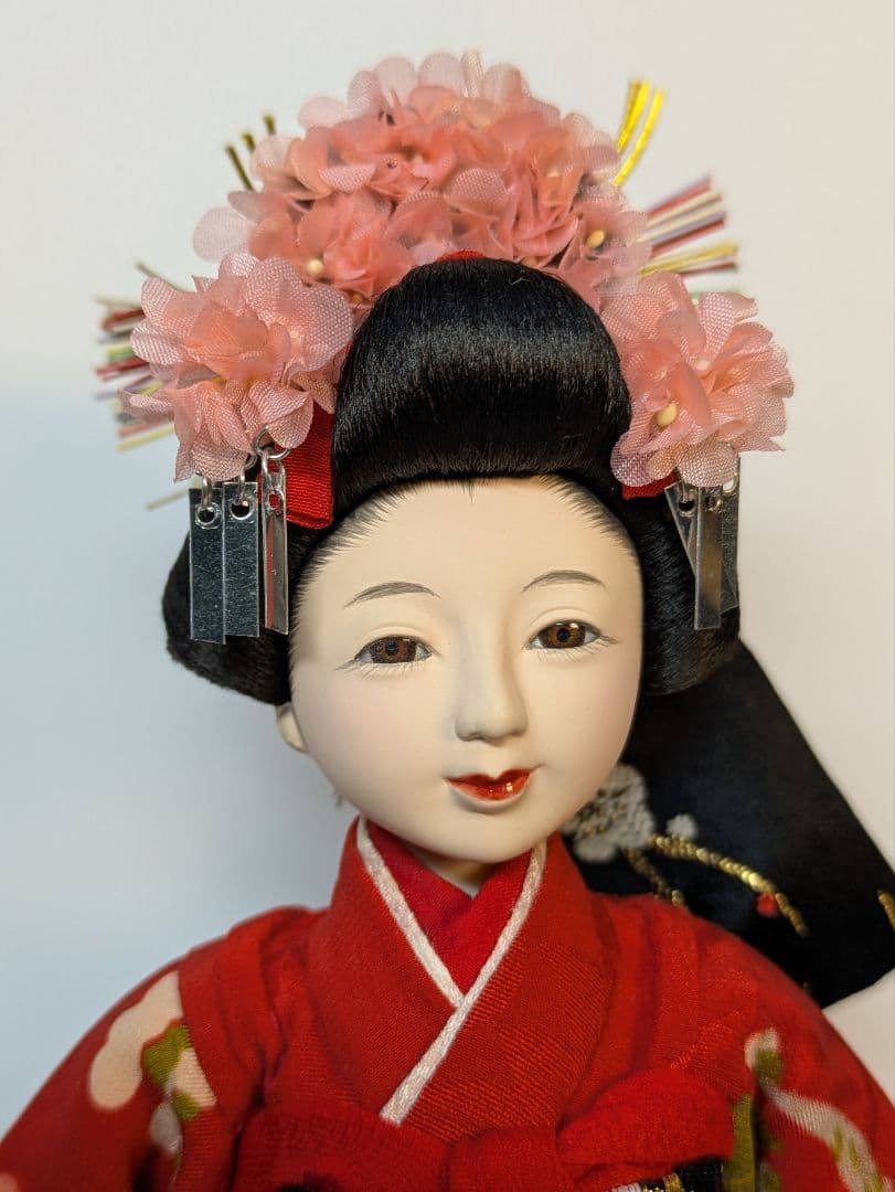 手足稼働　1/6　胡粉仕上げのヘッド付ドール　禿『乙羽』衣装スタンド付き