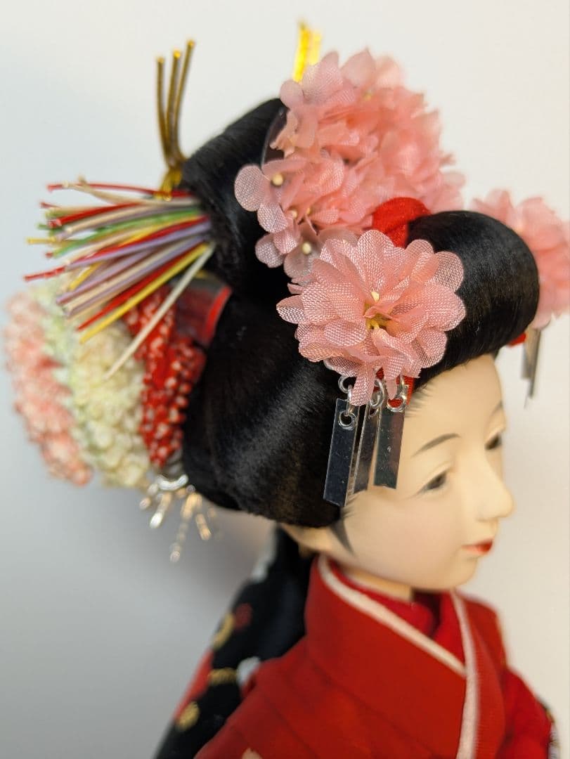 手足稼働　1/6　胡粉仕上げのヘッド付ドール　禿『乙羽』衣装スタンド付き