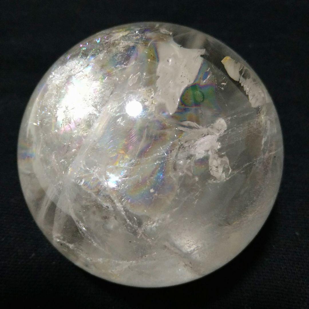 虹入り水晶玉(スタンド付き)85mm