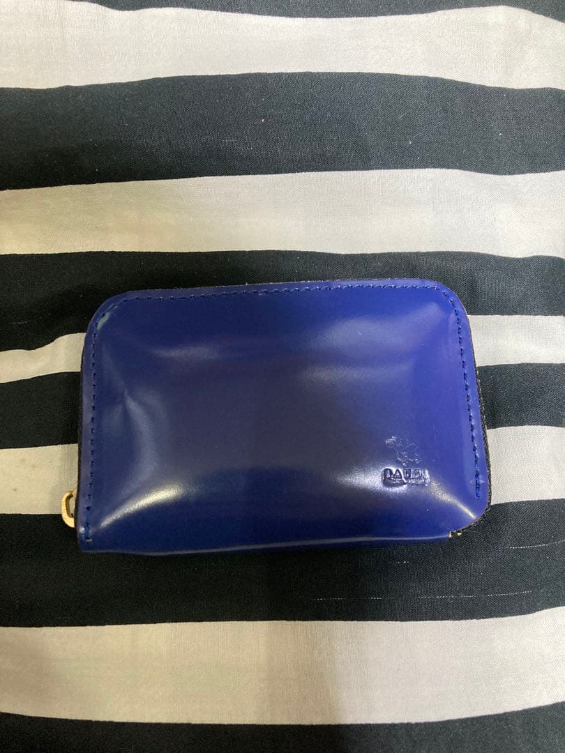 GAUDI 青 レザー ミニ財布
