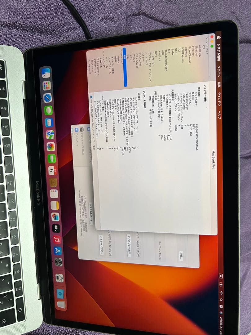 MacBook Pro 13 2017 シルバー　ジャンク