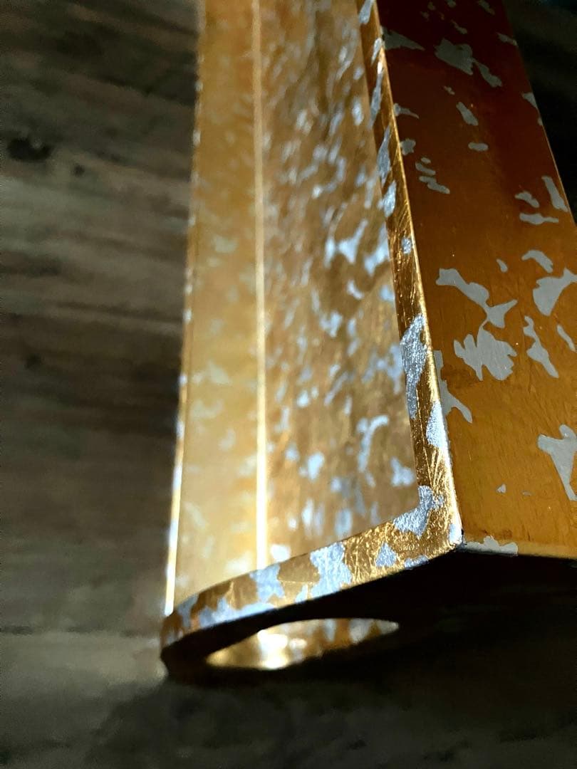 【caspari 】リカーバートレイ　金箔　持ち手付き