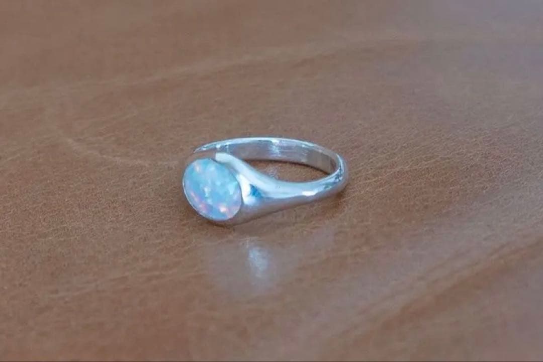 【ハンドメイド】オパール シルバーリング シルバー925