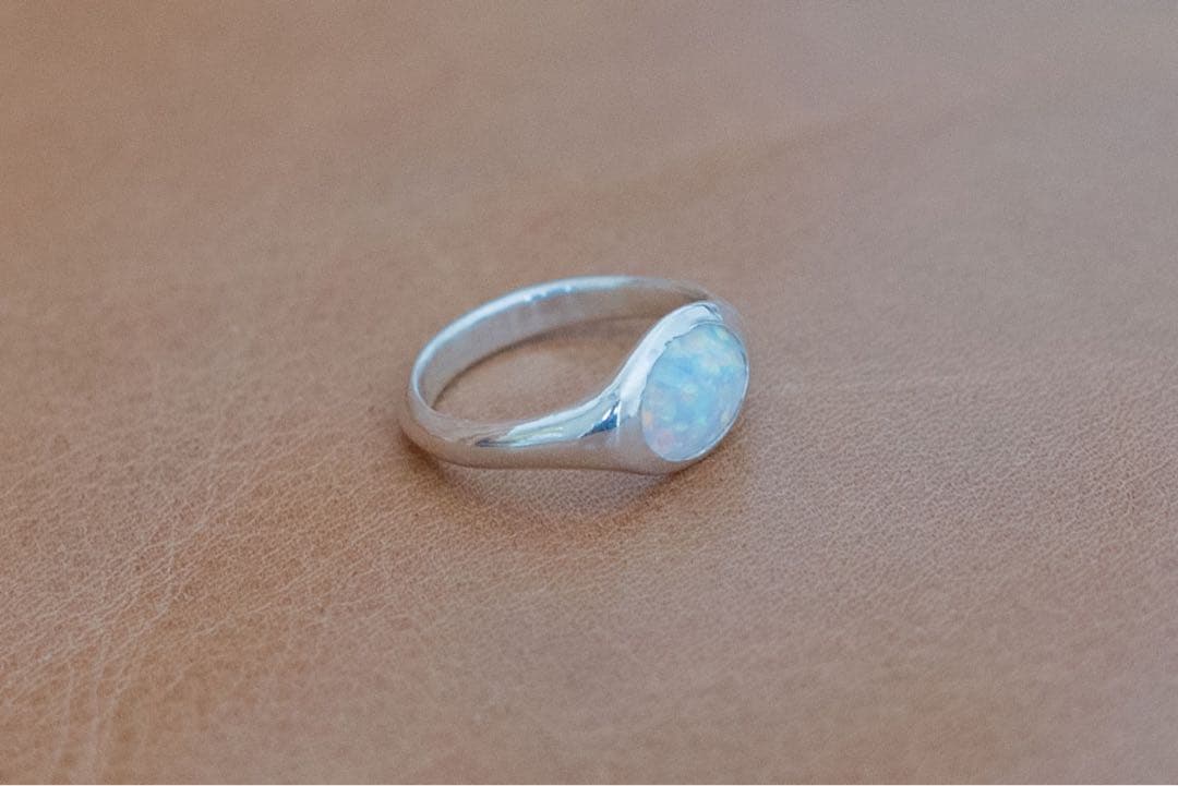 【ハンドメイド】オパール シルバーリング シルバー925