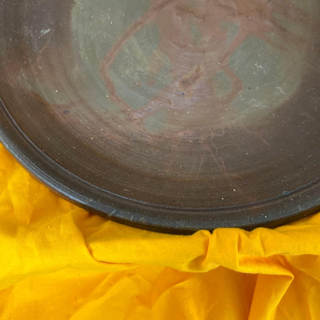 片岡聖観　備前　大皿　34cm