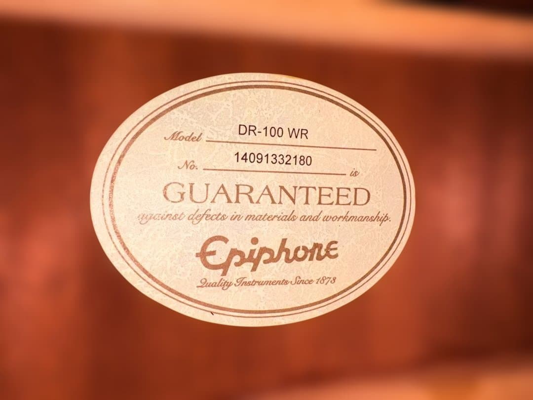 ★８弦仕様カスタム！エピフォン DR-100 WR 超低弦高激鳴・超美品★