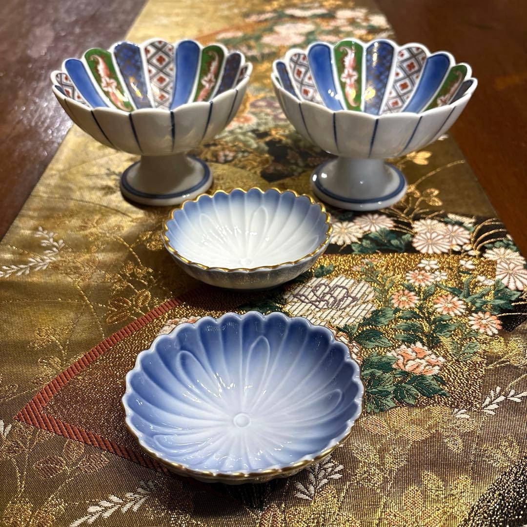 特選✨古伊万里金彩✨お膳【幸楽窯　日峰窯　吾山窯　橘吉】お2人様12品