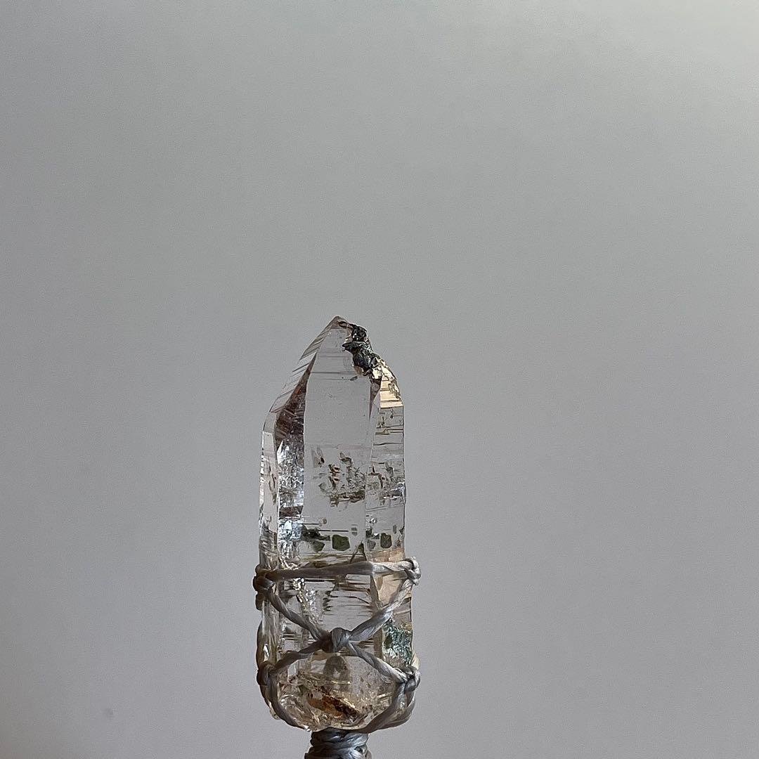 ヒマラヤ水晶 ガネッシュヒマール ＊ マクラメペンダント ネックレス 25