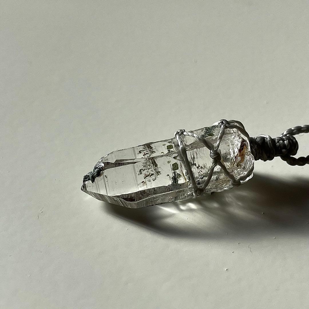 ヒマラヤ水晶 ガネッシュヒマール ＊ マクラメペンダント ネックレス 25