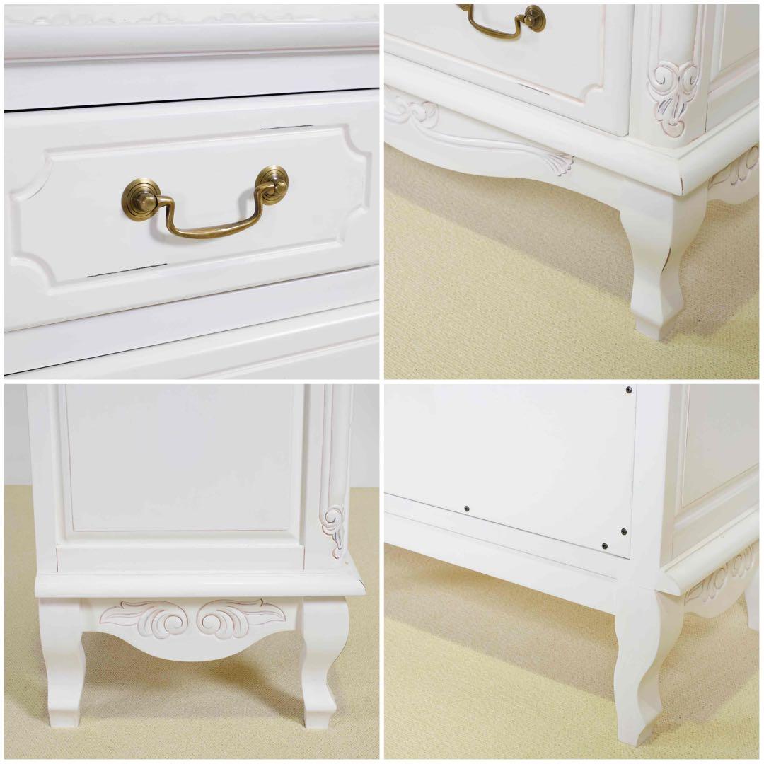 C 新品 チェスト 75cm 白 タンス 衣類収納 リビング収納 ホワイト