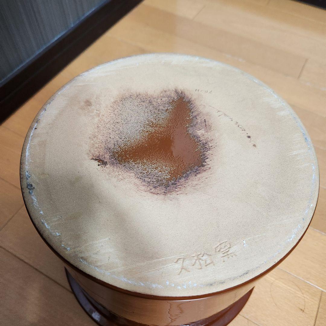 【超美品♪希少品】久松窯 ３号 切立 ガラス蓋 重し付　寸胴型 漬物容器