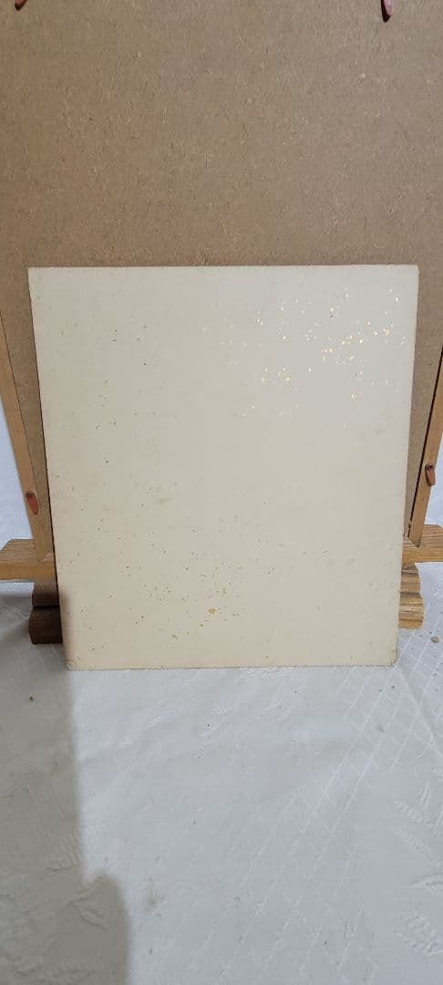門井掬水　色紙絵　置形色紙額付　鏑木清方の門人　書画、骨董品、美術品