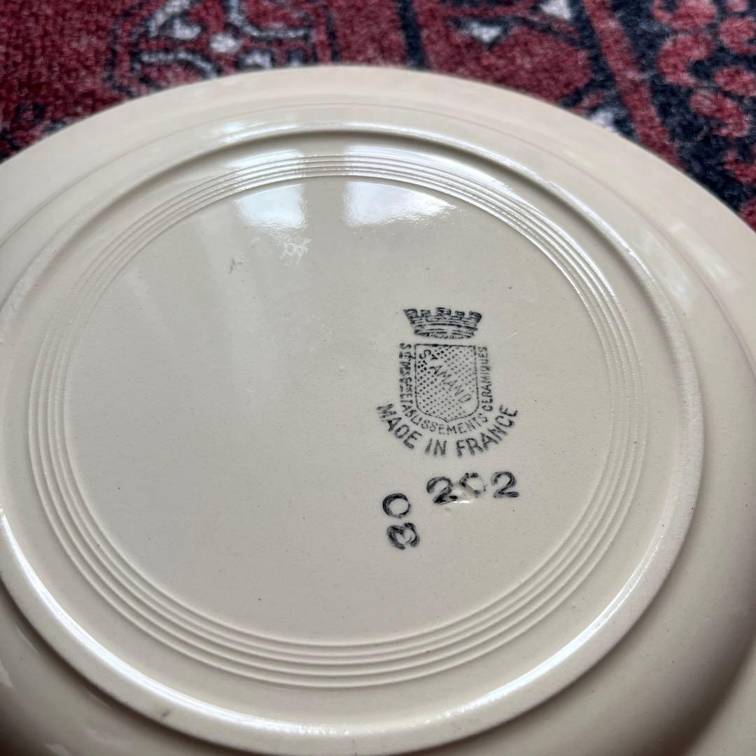 フランスアンティーク　サンタマン　平皿2枚セット