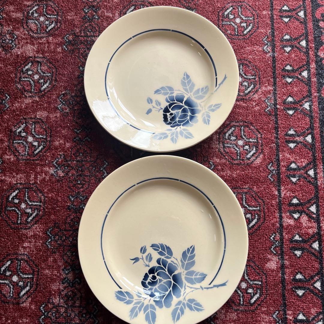 フランスアンティーク　サンタマン　平皿2枚セット