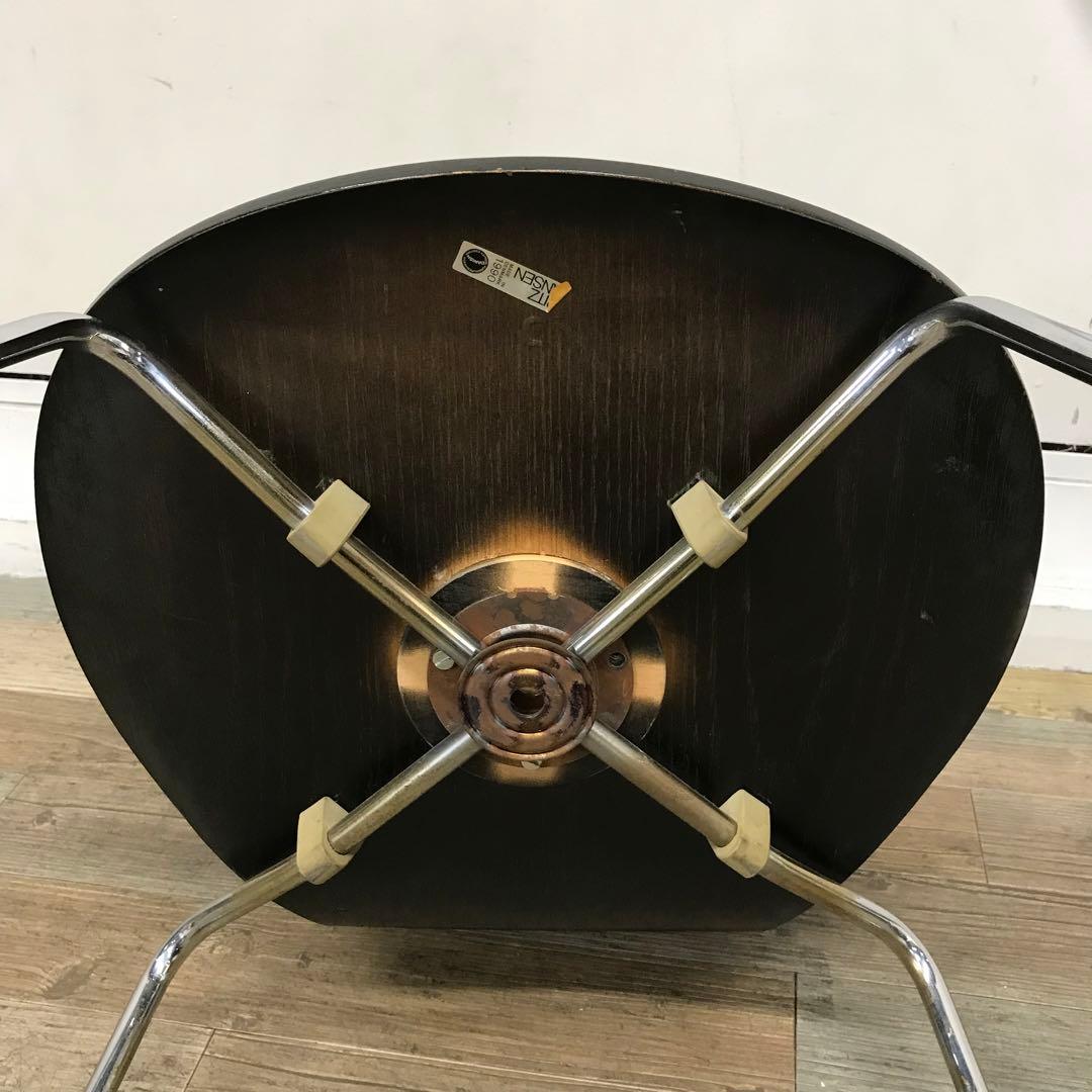 【訳あり・傷多数】 FRITZ HANSEN　セブンチェア　ブラック系 ①